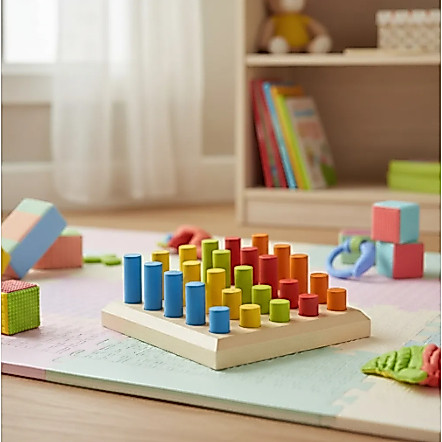 Brinquedo Educativo Didático Pinos De Encaixe / Formas Geométricas / Torre de Hanói  /Alfabeto Brinquedo / Montessori