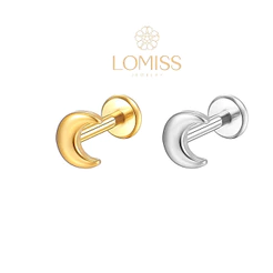 Piercing Helix Tragus Conch Labret Aço Cirúrgico Pvd Lua LOMISS