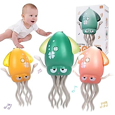 DLI Brinquedo musical  Dancing Octopus Presente de Ano Novo para crianças,entrega gratuita.
