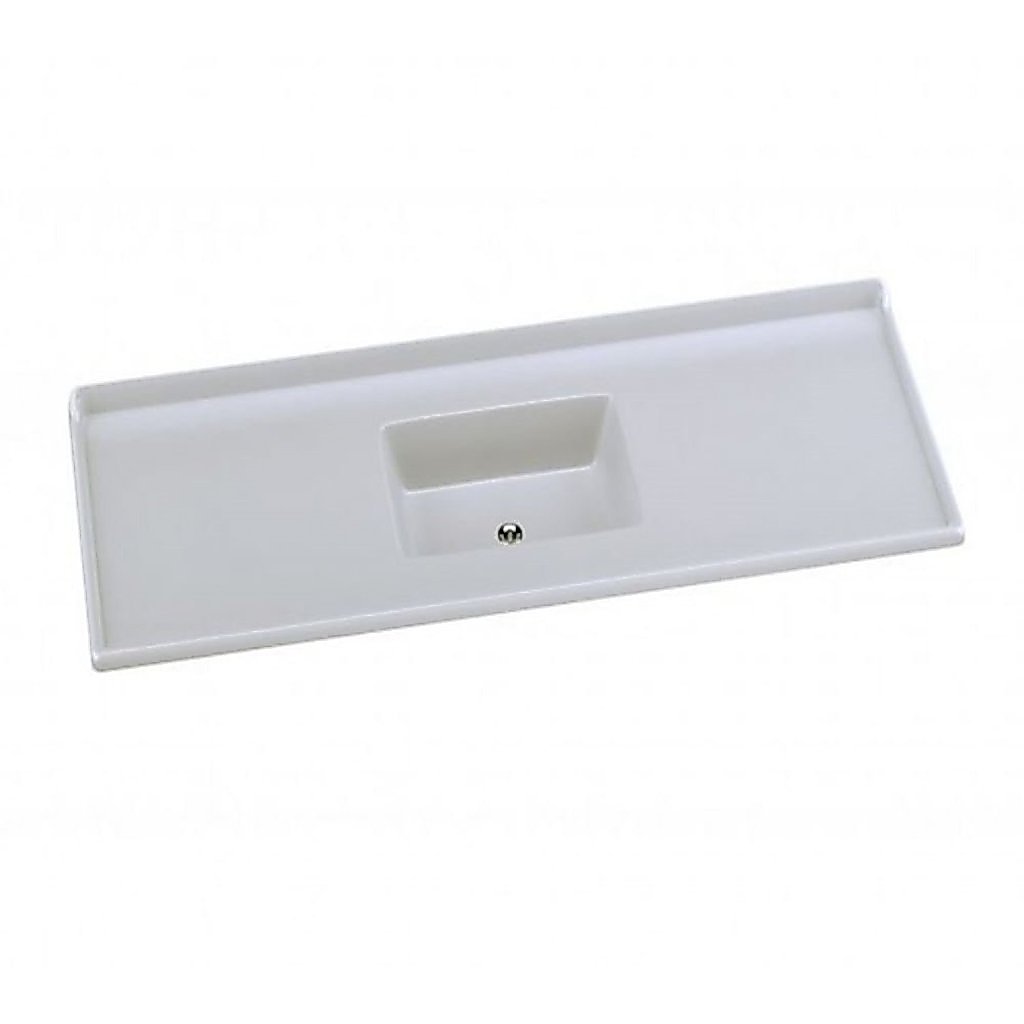 Pia Sintética para Cozinha 150cm x 55cm Aj Rorato Gelo