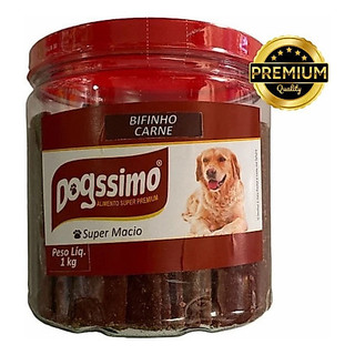 Petisco Bifinho Palito Dogssimo Sabor Carne 1kg Muito Macio Saboroso Irresistível