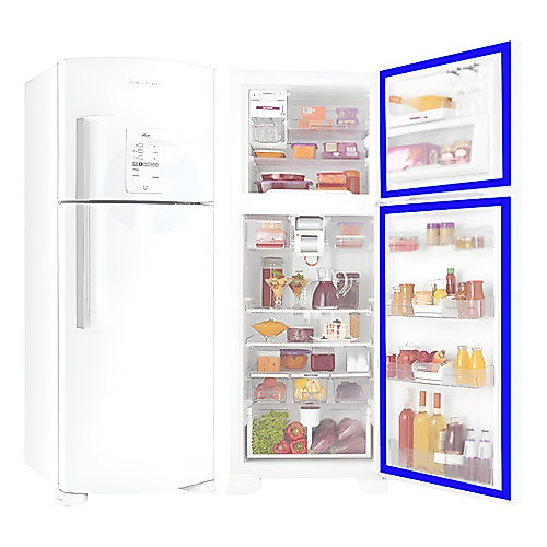 Jogo de Borrachas p/ Geladeira Brastemp Brm50nbana Frost Free Original Cinza