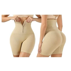 Short Modelador de Alta Cintura com Zíper e Fecho - Ref