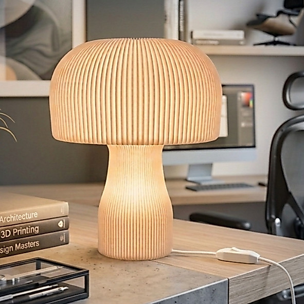 Abajur Cogumelo Designe Elegante Moderno Luminaria De Mesa Bivolt