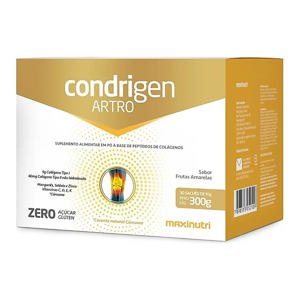 Condrigen Artro Maxinutri Colágeno Tipo 1 e 2 30 Sachês 10g