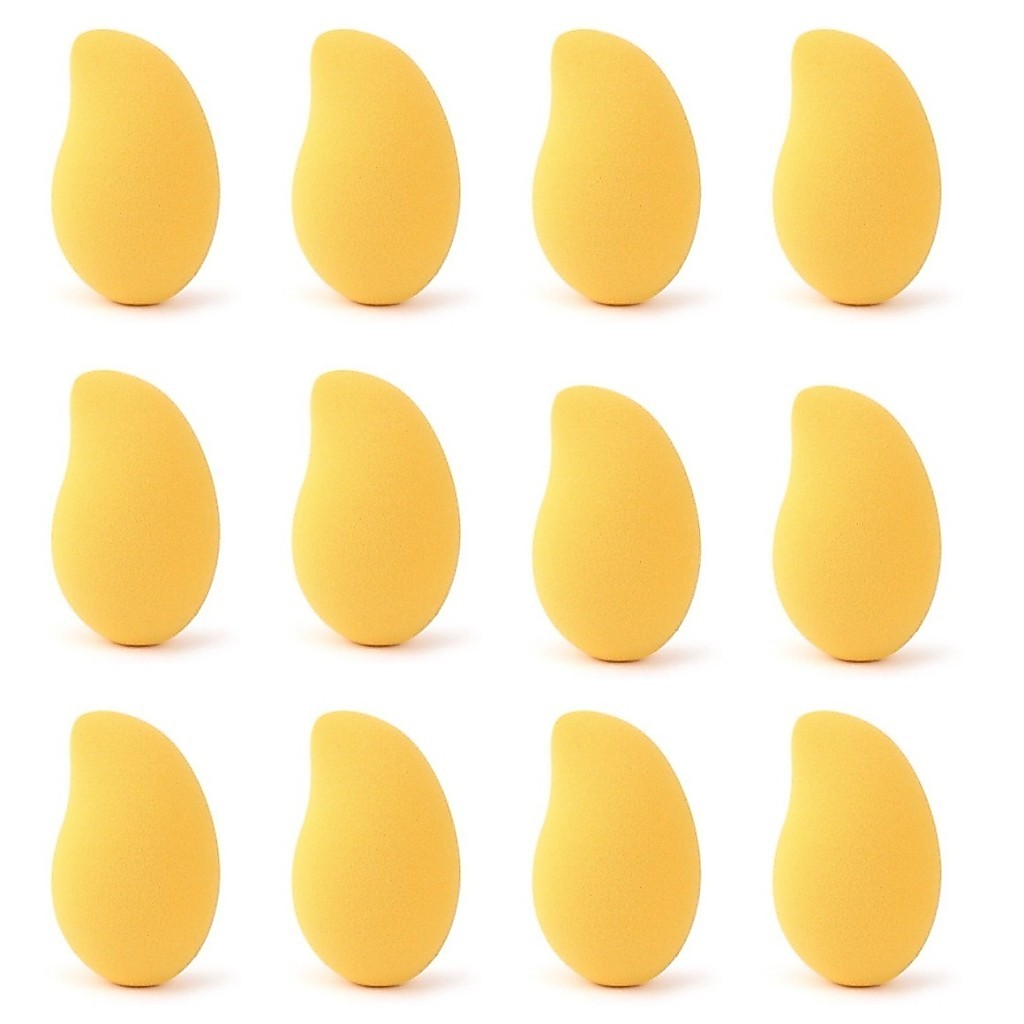 Kit Com 12 Peças Esponjas Faciais Manga para Maquiagem - Aplicação Precisa e Acabamento Natural