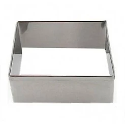 Cortador Aro Quadrado 5x5x4cm - 1 Unidade - Ref:2035 - RR Cortadores - Rizzo