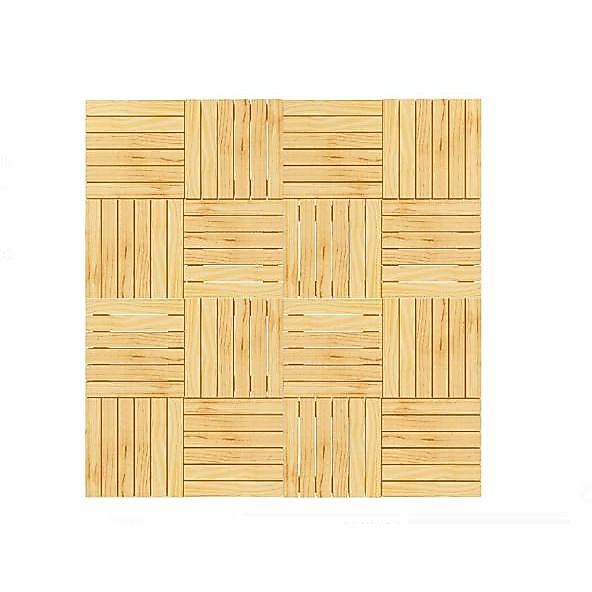 KIT 8 Decks Madeira Pinus P/ Jardinagem 50x50cm — imagem 2 de 2