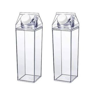 Garrafa Transparente Resistente Acrilico Capacidade 500ml Pratica Armazenamento