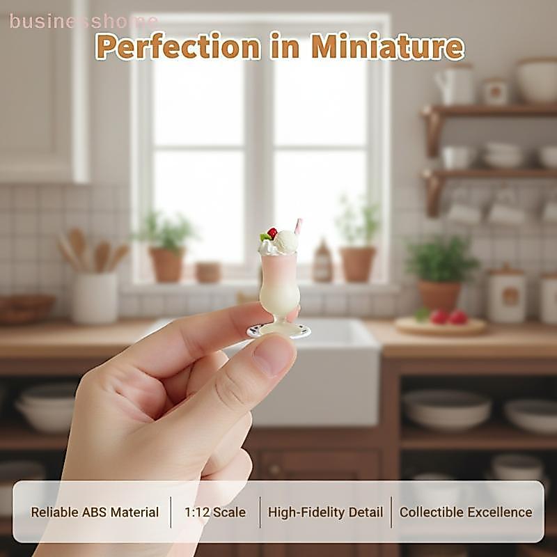 < busines > Casa De Bonecas Em Miniatura Comida 1 Pçs Morango Leite Shake Sorvete Bebida Copo Modelo Realista Para Crian