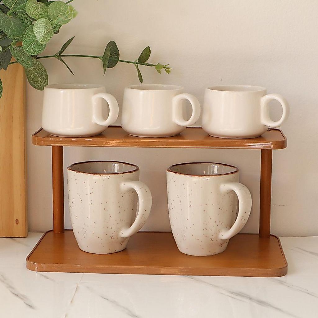 Organizador de Mesa Multiuso de MDF e Bambu 29cm x 14cm x 14,5cm Top House