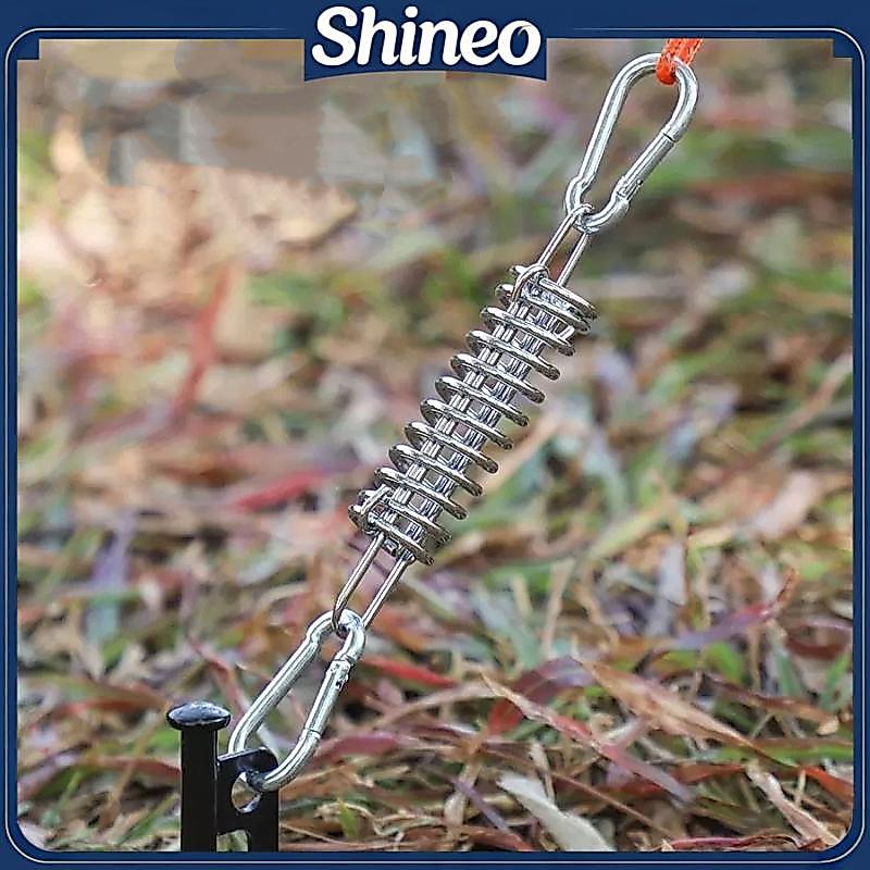 SHINE Barraca De Acampamento Mola Buffer Corda Bule 4 Pçs À Prova De Intempéries Aço Inoxidável Para Aventura Ao Ar Livr