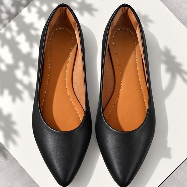 Sapatilha scarpan sapato feminino bico fino básico preto nude caramelo lisa luxo delicada moderna