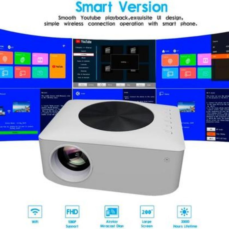 Projetor Y2 Mini Led Portátil Lcd Wifi Fullhd 3000 Lumens - RELET