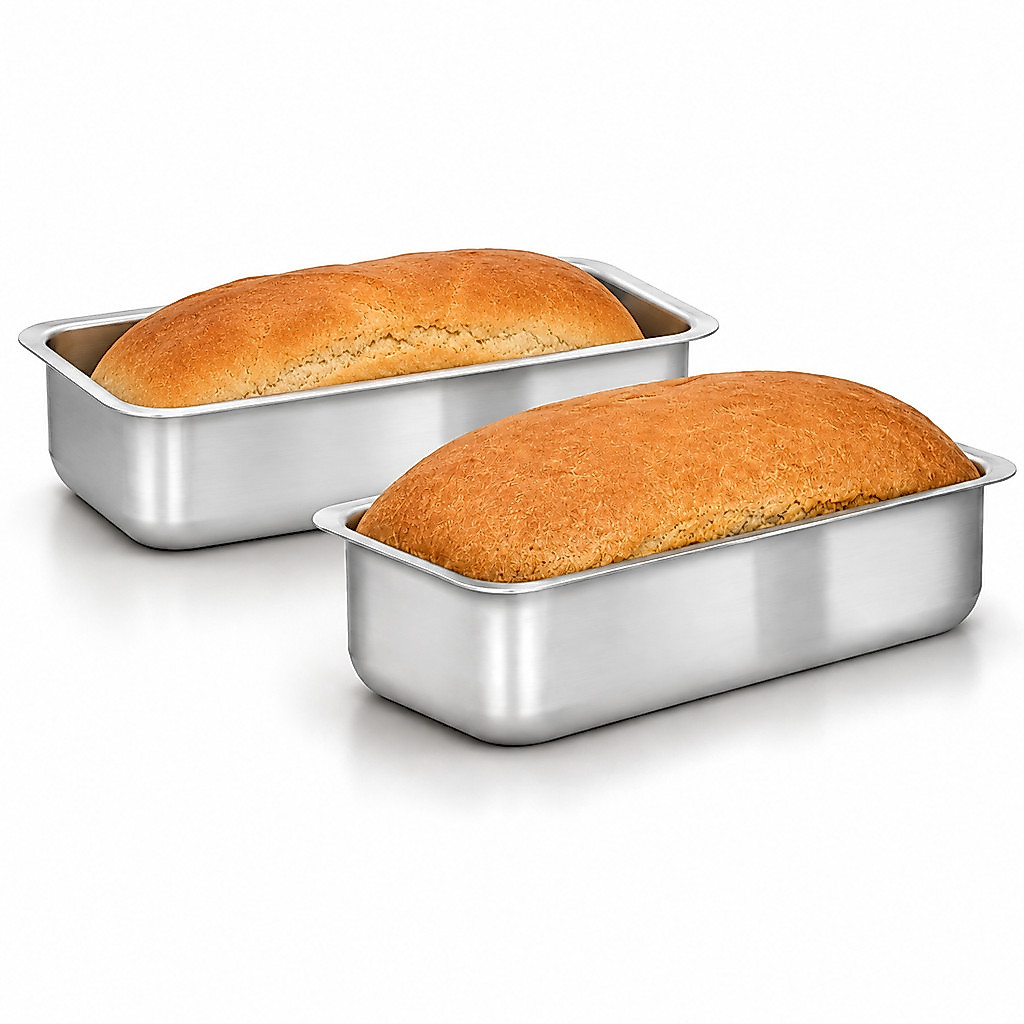 Kit 2 Formas Assadeiras de Pão Grande N°3 - Bolo, Pão Caseiro, Forma — imagem 2 de 2