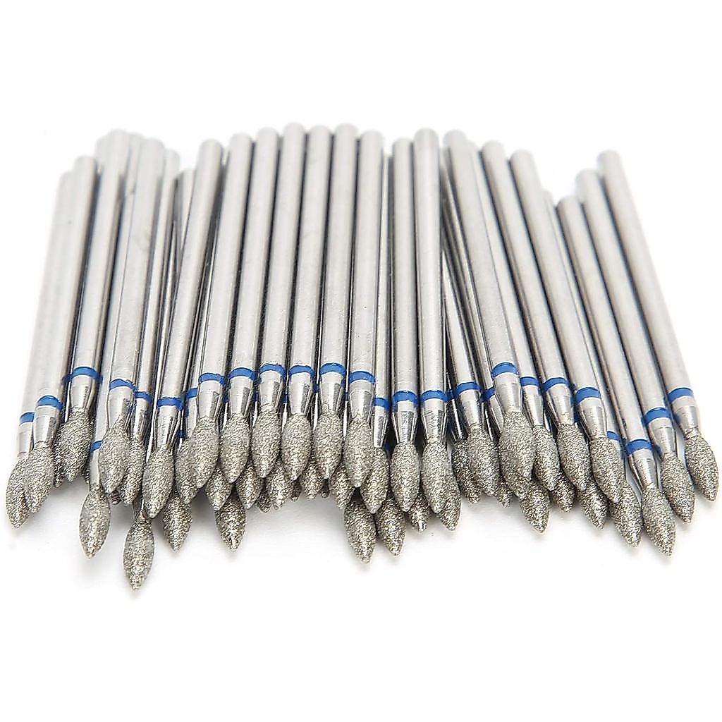 HURRISE – Brocas práticas para lixadeira de unhas, 50 peças, acessório de substituição para lixar e polir unhas, ferrame