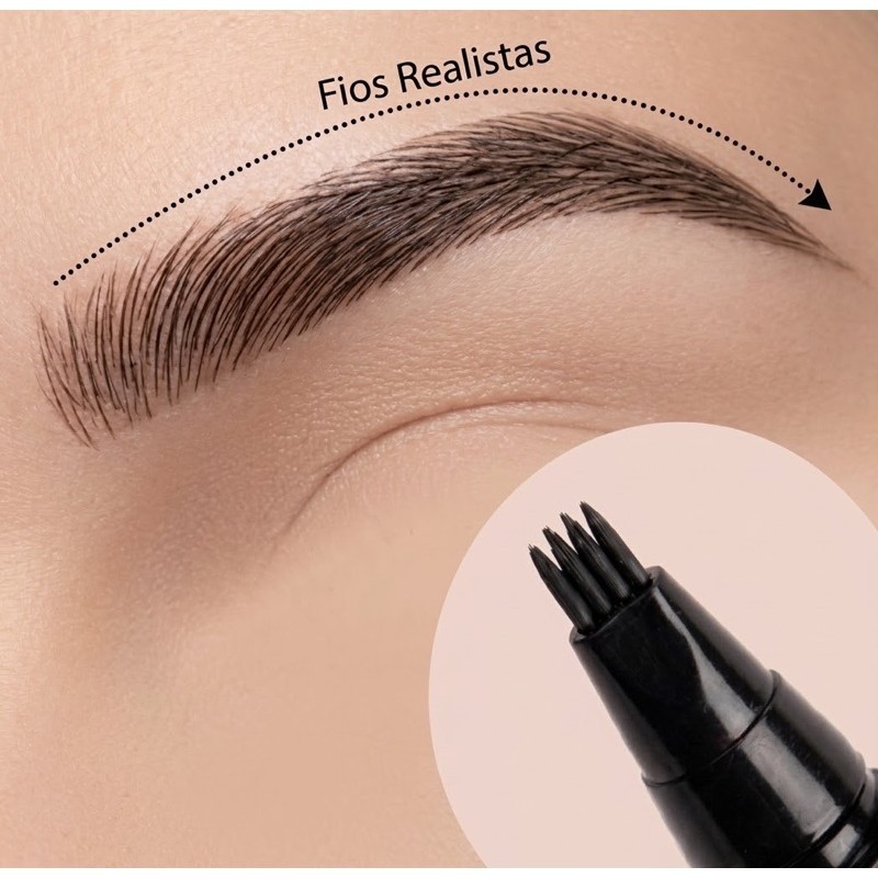 Caneta Sobrancelha Fio a Fio Preenche Falhas Efeito natural Microblading Á prova d'água