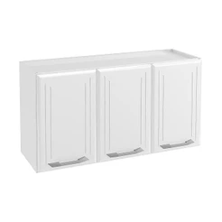 Armário de Cozinha de Aço Aéreo Triplo 105cm Rose Multimóveis CR6087 Branco