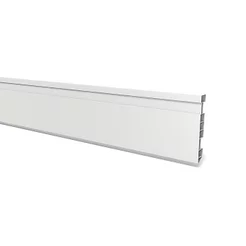 Kit Rodapé de PVC 10 Barras Frisadas de 10CMX15MMX2,40m com 24m Lineares Branco Permatti Branco