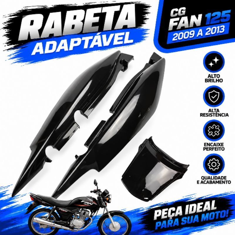 Rabeta Cg Fan 125 Ano 2009 2010 2011 2012 2013 Preta