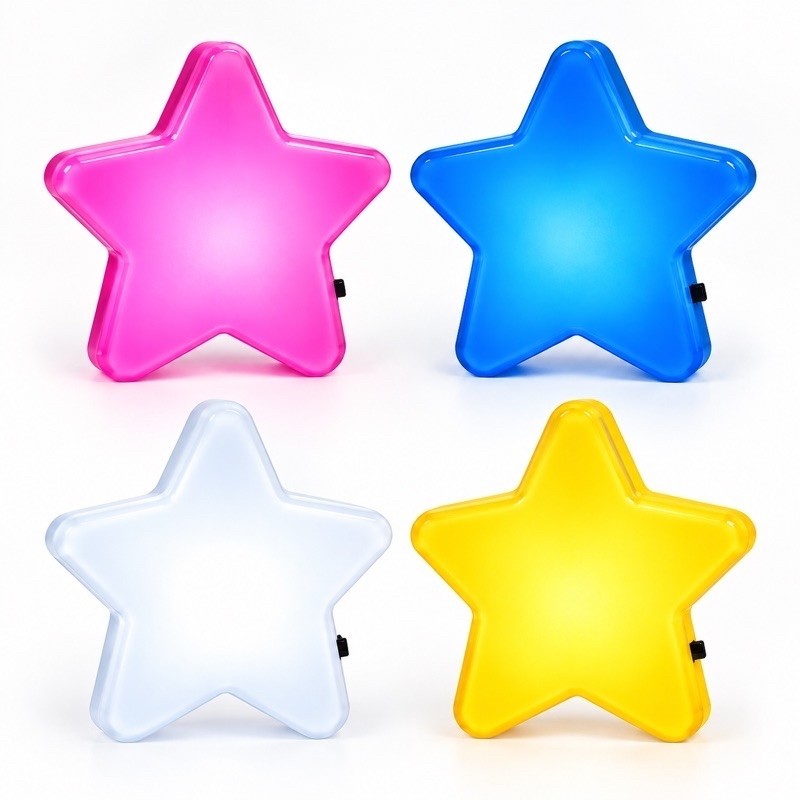 Abajur Luminária De Tomada Infantil Estrela LED Bivolt Quarto Criança Noturno