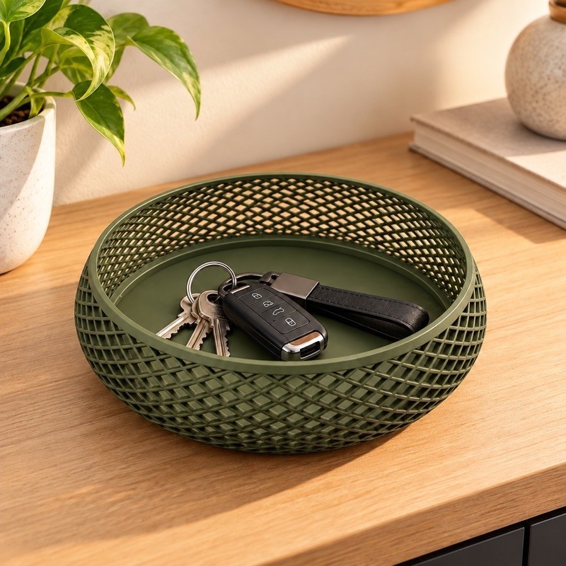 Porta Objetos Treco Chaves Organizador de Mesa Decorativo Moderno Geometric