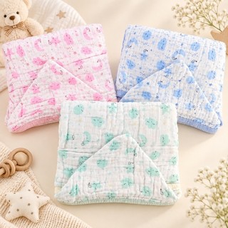 Toalha de Banho Bebê com Capuz Toalhão Fralda Dupla 100% Algodão 120x85cm Grande Macia Absorvente Menino Menina Infantil