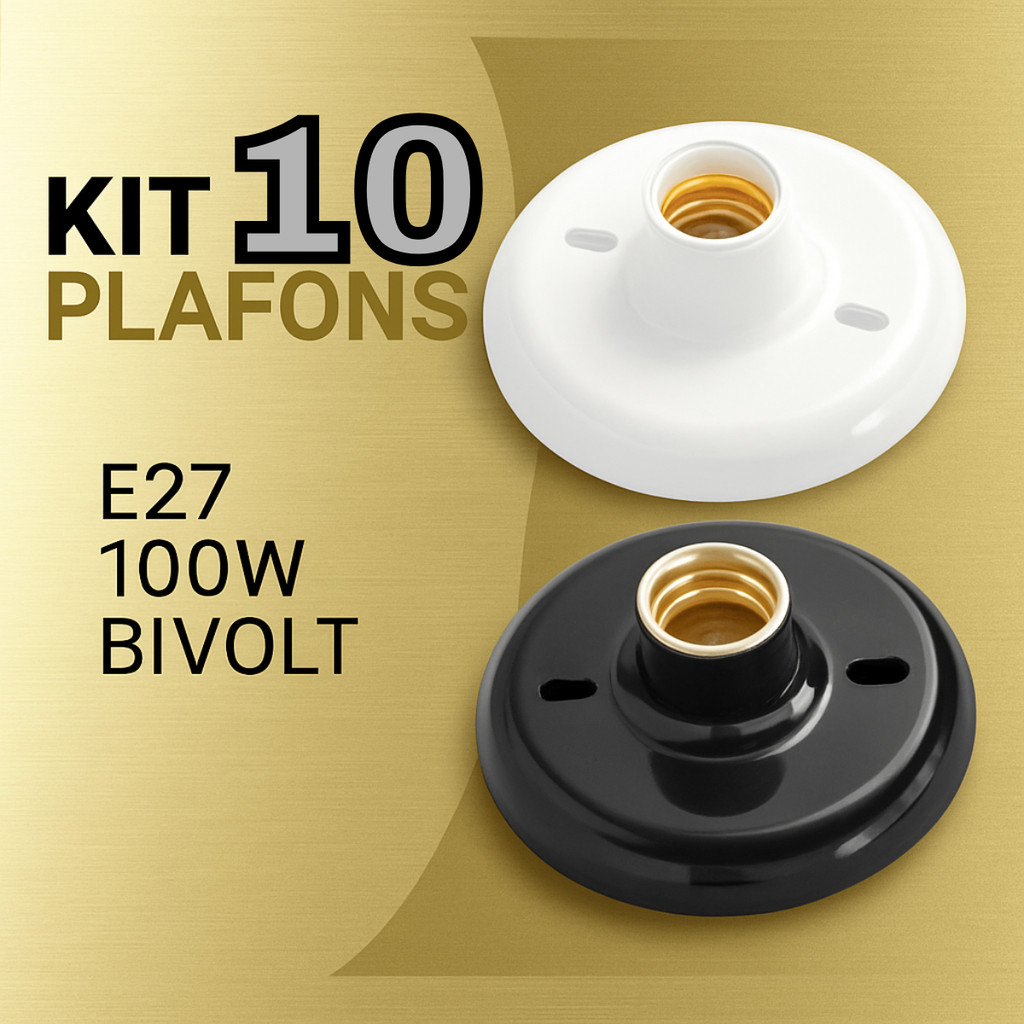 Luminária Plafon Plafonier Redondo Kit 10, 5 e 3 unidades para Lâmpada Bocal E27 110/220V Teto Parede em Oferta na Shopee