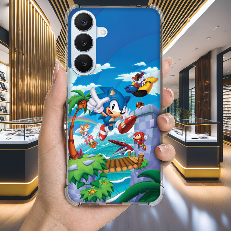 Capa Capinha GALAXY A32 A31 A30 A25 A04S A04E A04 A03 CORE A02S A02 A01 Anti-impacto Personalizada gamer SONIC (3347)