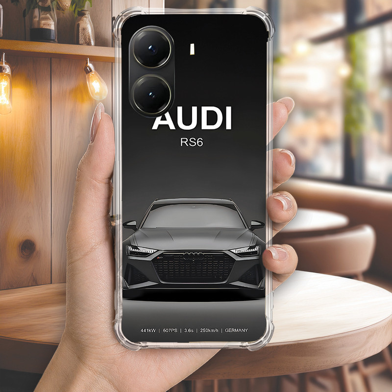 Capa Capinha REDMI NOTE 9T 9S 9C 9A 14C 13C 13 12C 12 10C A3 Anti-impacto Personalizada carro RS6 audi (4089)