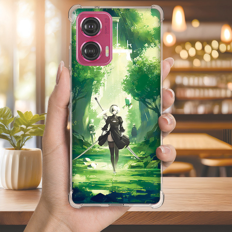 Capa Capinha MOTO G50 G42 G41 G35 G34 G32 G31 G24 G23 Anti-impacto Personalizada gamer NIER (4077)