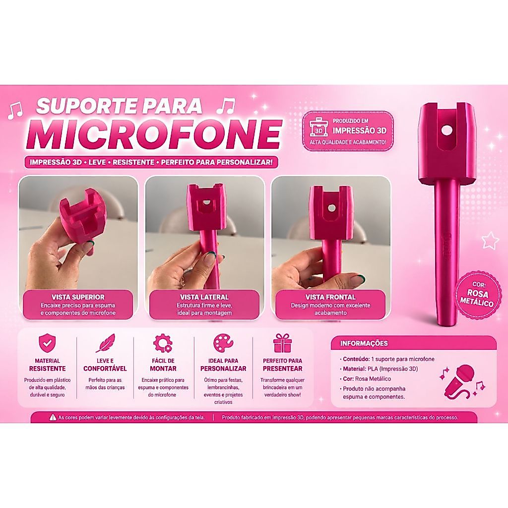 Bastão para microfone de lapela