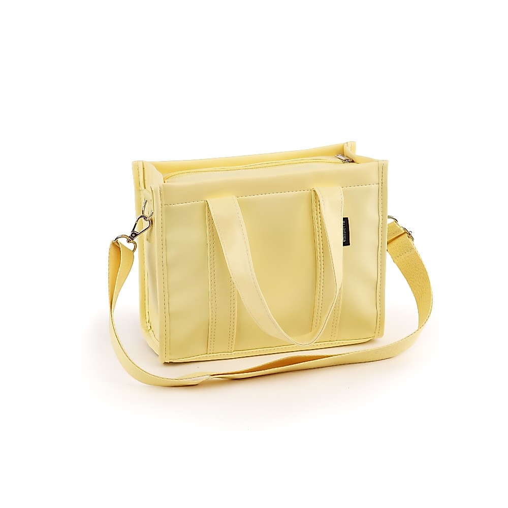 Bolsa Tote Mini com Alça Amarelo Manteiga