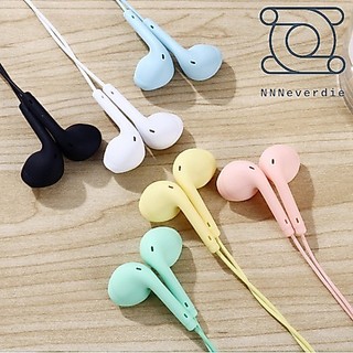 Fone De Ouvido Macaron com fio e microfone