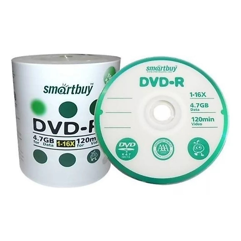 100 Mídia Virgem Dvd Smartbuy Logo  4.7gb 120min
