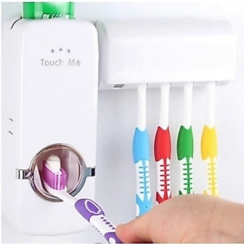 Dispenser Aplicador Creme Dental Pasta Dente Suporte Escovas