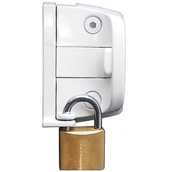 Fecho Bate Fecha 1571 P/ Janela Blindex V/A Porta Cadeado Branco