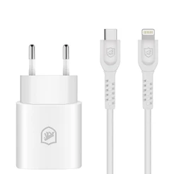 Kit Carregador Turbo Tipo c e Cabo dual Shock Tipo c / Lightning - Gshield