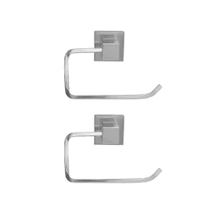 Kit 2 Suporte Porta Papel Higiénico para Banheiro Luxo Quadrado Polido