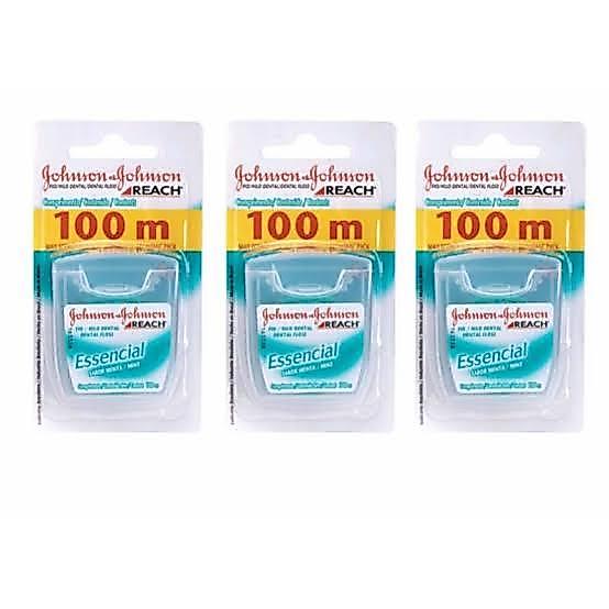 Fio dental Reach Essencial Menta 100m Johnson & Johnson