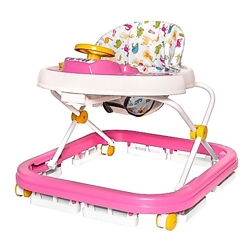 Andador Infantil Para Bebê e criança Sonoro Menina Styll Baby seguro com selo do inmetro-Rosa