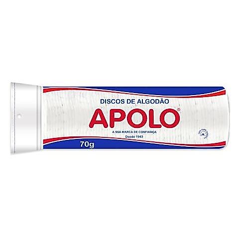 Discos de Algodão Facial Apolo 70g Embalagem Abre e Fecha