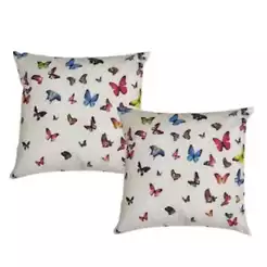 Kit Com 2 Capas de Almofadas Decorativas em Percal 180 Fios 45x45cm Sala Sofá