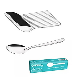 12 Colher De Sobremesa Oriente 15,5 Cm Inox Original GT2124