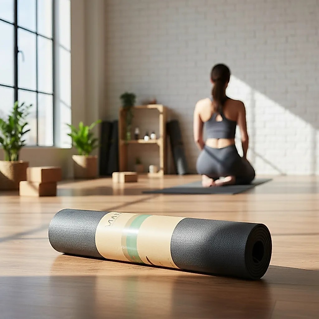 Tapete Yoga Pilates EVA + Bolsa Transporte | Fitness Alongamento Ginástica | 173x61cm