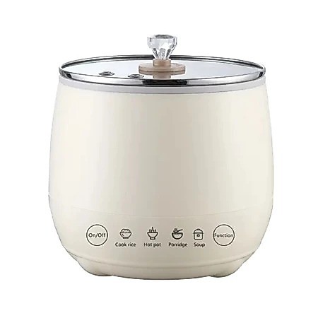 Panela De Arroz Elétrica Portátil 110V Multifuncional Sopas Caldos Cerâmica 1.8 litros 110v Antiaderente Cozinha