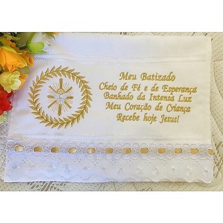 Toalha batizado, toalhinha batizado,toalha bordada,toalha infantil, toalha branca, eucarístia, primeira comunhão, toalha personalizada.