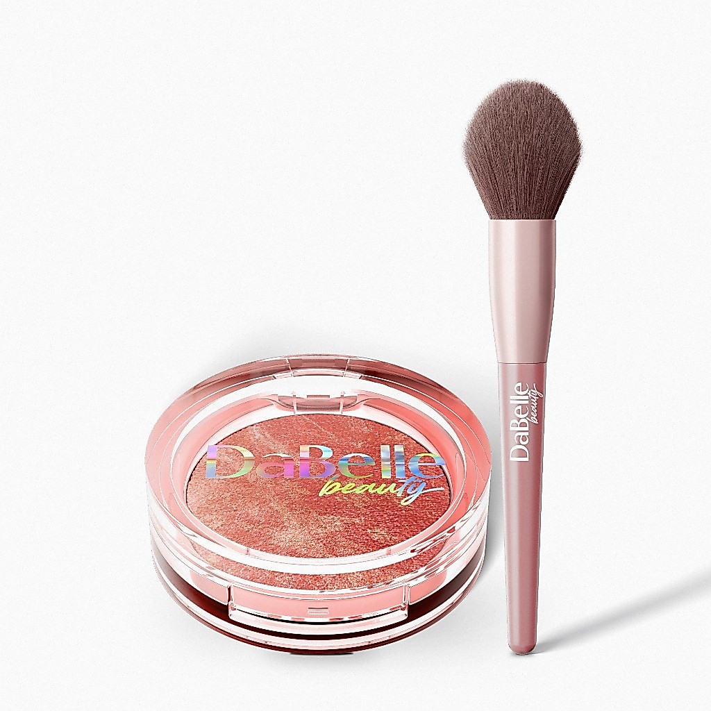 Kit Blush Marmorizado + Pincel - Dabelle Beauty