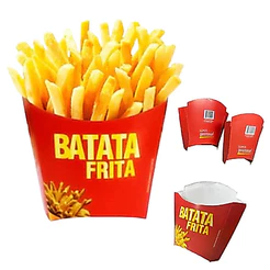 Embalagem Caixa de Batata Frita - Tamanho P C/ 50 OU 100 unidades