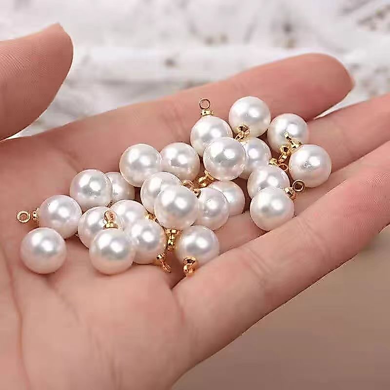 100 Pcs Pingente De Pérola Para Acessórios De Joias 6-8mm Adequado para vários acessórios de pulseira de moda